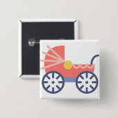 ベビー乳母車 缶バッジ (正面&裏面)