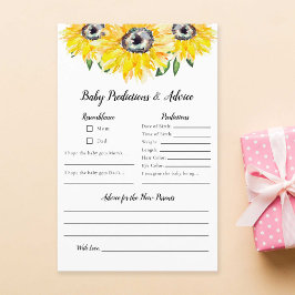 ベビー予測とアドバイスひまわり赤ちゃんシャワー