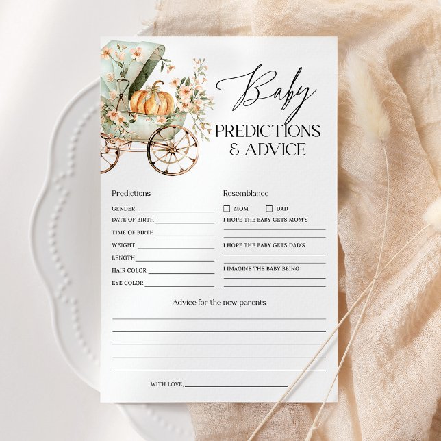 ベビー予測とアドバイスカボチャ赤ちゃんシャワー (クリエイターアップロード済み)