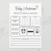 ベビー予測とアドバイスカード アドバイスカード (正面)