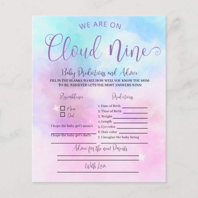 ベビー予測とアドバイスゲーム (正面)