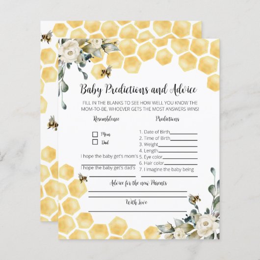 ベビー予測とアドバイスビーをテーマにしたパーティーゲーム。 (正面/裏面)