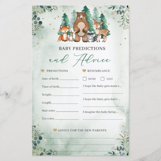 ベビー予測とアドバイスベビーシャワーゲーム (正面)