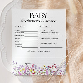 ベビー予測とアドバイスボホワイルドフラワーシャワー