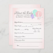ベビー予測について赤ちゃんシャワーゲームエンクロージャー エンクロージャーカード (正面/裏面)