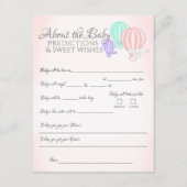 ベビー予測について赤ちゃんシャワーゲームエンクロージャー エンクロージャーカード (正面)