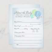 ベビー予測について赤ちゃんシャワーゲームエンクロージャー エンクロージャーカード (正面/裏面)