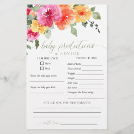 ベビー予測アドバイスカラフル春フローラ