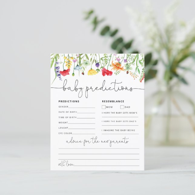 ベビー予測アドバイスカードワイルドフラワーゲーム (スタンド正面)