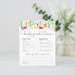 ベビー予測アドバイスカードワイルドフラワーゲーム