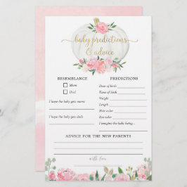 ベビー予測アドバイスカード秋カボチャ女