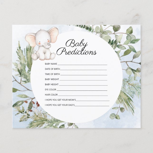 ベビー予測エレファントボーイ赤ちゃんシャワーゲーム (正面)