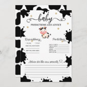 ベビー予測カウテーマカード 招待状 (正面/裏面)