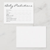 ベビー予測カードベビーシャワー – シンプル コーリングカード (正面/裏面)