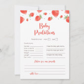 ベビー予測カードベリー甘い赤ちゃんシャワーゲーム 招待状 (正面)