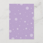 ベビー予測カード – 冬の赤ちゃんシャワーゲーム アドバイスカード (裏面)