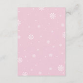 ベビー予測カード – 冬の赤ちゃんシャワーゲーム アドバイスカード (裏面)