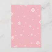 ベビー予測カード – 冬の赤ちゃんシャワーゲーム アドバイスカード (裏面)