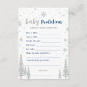ベビー予測カード – 冬の赤ちゃんシャワーゲーム アドバイスカード (正面)