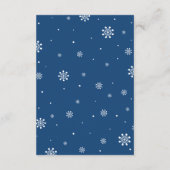 ベビー予測カード – 冬の赤ちゃんシャワーゲーム アドバイスカード (裏面)