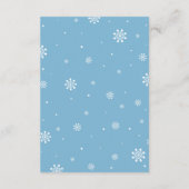 ベビー予測カード – 冬の赤ちゃんシャワーゲーム アドバイスカード (裏面)