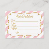 ベビー予測シャワーゲーム,身長,体重,日付 エンクロージャーカード (正面)