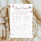 ベビー予測パステルバタフライベビーシャワーカード チラシ