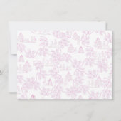 ベビー予測ピンクトイレベビーシャワーゲーム 招待状 (裏面)