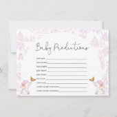 ベビー予測ピンクトイレベビーシャワーゲーム 招待状 (正面)