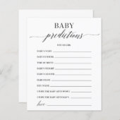 ベビー予測ミニマルな赤ちゃんシャワーゲーム (正面/裏面)