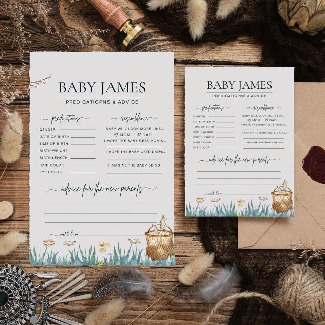 ベビー予測リールおもしろい魚釣りベビシャワーカード (クリエイターアップロード済み)