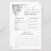 ベビー予測及びアドバイスベビーシャワーカード (正面/裏面)