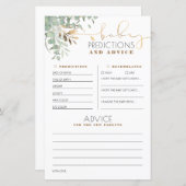 ベビー予測及びアドバイスベビーシャワーカード (正面/裏面)