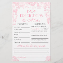 ベビー予測及びアドバイスベビーシャワーゲームカード