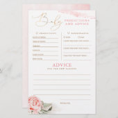 ベビー予測及びアドバイスベビーシャワーゲーム (正面/裏面)