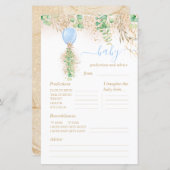 ベビー予測及びアドバイスベビーシャワーゲーム (正面/裏面)