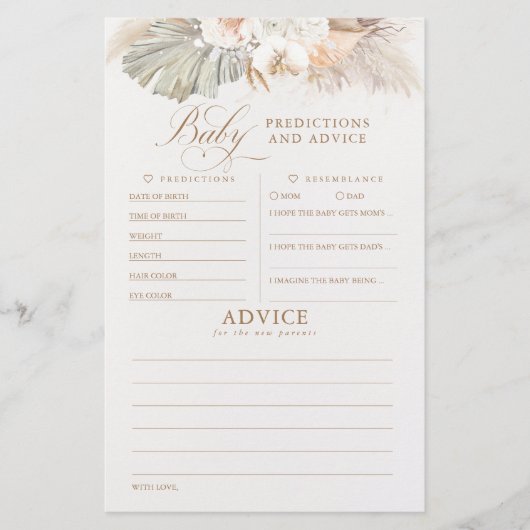 ベビー予測及びアドバイスベビーシャワーゲーム (正面)