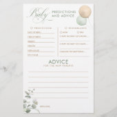 ベビー予測及びアドバイスベビーシャワーゲーム (正面)