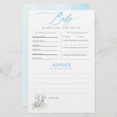 ベビー予測及びアドバイスベビーシャワーゲーム (正面/裏面)