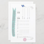 ベビー予測者アドベンチャーベビーシャワーゲーム (正面/裏面)