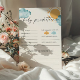 ベビー予測赤ちゃんシャワーゲームカード