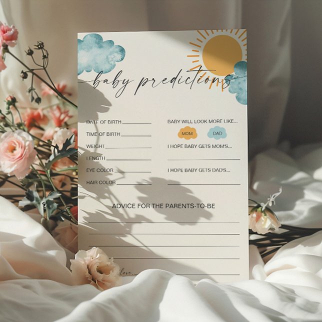 ベビー予測赤ちゃんシャワーゲームカード (クリエイターアップロード済み)