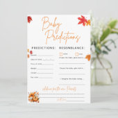 ベビー予測赤ちゃんシャワーゲームリトルカボチャ 招待状 (スタンド正面)