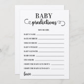 ベビー予測赤ちゃんシャワーゲーム プログラム (正面/裏面)