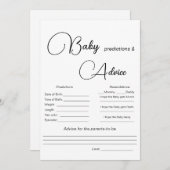 ベビー予測赤ちゃんシャワーゲーム 招待状 (正面/裏面)