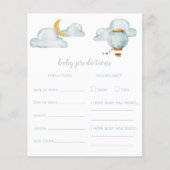 ベビー予測 – ベビーシャワーゲームカード (正面)