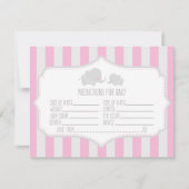 ベビー予測 – ベビーシャワーゲームカード 招待状 (正面)