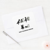 ベビー交換ステーションスクエアステッカー スクエアシール (封筒)