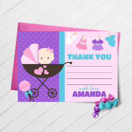 ベビー人形サンキューカード（封筒あり） サンキューカード