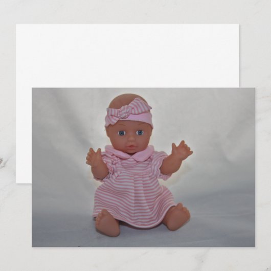 ベビー人形招待状 招待状 (正面/裏面)